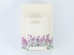 Borea Πετσέτες Σετ 3ΤΜΧ Forget me Not 70 x 140 / 50 x 90 / 30 x 50 cm Εκρού