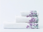 Borea Πετσέτες Σετ 3ΤΜΧ Forget me Not 70 x 140 / 50 x 90 / 30 x 50 cm Εκρού