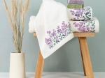 Borea Πετσέτες Σετ 2ΤΜΧ Forget me Not 50 x 90 / 30 x 50 cm Λευκό