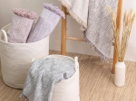 Borea Ριχτάρι Βαμβακερό Πολυθρόνας Boho 180 x 180 cm Γκρι