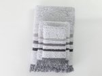Borea Πετσέτες Σετ 3ΤΜΧ Jill 70 x 140 / 50 x 90 / 30 x 50 cm Γκρι