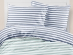 Borea Παπλωματοθήκη Εμπριμέ Σετ Cvc Viscose Υπέρδιπλη 220 x 240 cm + (2) 50 x 70 cm Μπεζ-Μπλε