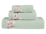 Borea Πετσέτες Σετ 3ΤΜΧ Cherry Blossom 70 x 140 / 50 x 90 / 30 x 50 cm Λευκό