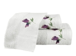 Borea Πετσέτες Σετ 3ΤΜΧ Sweet Pea 70 x 140 / 50 x 90 / 30 x 50 cm Εκρού