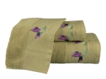 Borea Πετσέτες Σετ 3ΤΜΧ Sweet Pea 70 x 140 / 50 x 90 / 30 x 50 cm Εκρού
