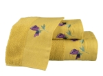 Borea Πετσέτες Σετ 3ΤΜΧ Sweet Pea 70 x 140 / 50 x 90 / 30 x 50 cm Εκρού