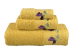 Borea Πετσέτες Σετ 3ΤΜΧ Sweet Pea 70 x 140 / 50 x 90 / 30 x 50 cm 'Ωχρα