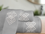 Borea Πετσέτες Σετ 3ΤΜΧ Diamond 70 x 140 / 50 x 90 / 30 x 50 cm Λευκό