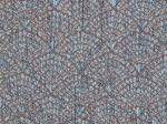 Borea Ριχτάρι Σενίλ Πολυθρόνας Βεντάλια 180 x 180 cm Πετρόλ