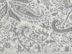 Borea Ριχτάρι Βαμβακερό Πολυθρόνας Paisley 180 x 180 cm Γκρι