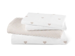 Borea Ζεύγος Μαξιλαροθήκες Mix & Match Hearts (2) 50 x 70 cm Μπεζ