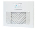 Borea Τραπεζομάντηλο Βελονάκι Ηρώ 140 x 180 cm + (6) 45 x 45 cm Λευκό