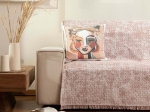Borea Ριχτάρι Βαμβακερό Τετραθέσιο Yaiza 180 x 350 cm Γκρι
