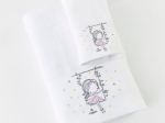 Borea Πετσέτες Σετ 2ΤΜΧ Swing Λευκό 70 x 120 / 30 x 50 cm Λευκό