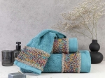 Borea Πετσέτες Σετ 3ΤΜΧ Jules 70 x 140 / 50 x 90 / 30 x 50 cm Πετρόλ