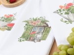 Borea Ποτηρόπανα Κουζίνας Grape  Σετ 3ΤΜΧ (3) 50 x 70 cm Λευκό