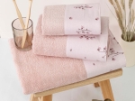 Borea Πετσέτες Σετ 3ΤΜΧ Campanula 70 x 140 / 50 x 90 / 30 x 50 cm Λευκό