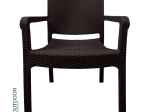 Bonsai Home Πολυθρόνα Rattan PP 58x55x87εκ Μαύρο
