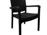 Bonsai Home Πολυθρόνα Rattan PP 58x55x87εκ Μαύρο