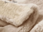 Bonsai Home Κουβέρτα Γούνινη/Βελούδινη Super Soft Μονή 160×220 – Luxury Rabbit Fur Μπεζ