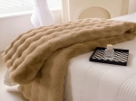 Bonsai Home Κουβέρτα Γούνινη/Βελούδινη Super Soft Μονή 160×220 – Luxury Rabbit Fur Μπεζ
