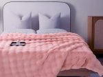 Bonsai Home Κουβέρτα Γούνινη/Βελούδινη Super Soft Μονή 160x220 - Luxury Rabbit Fur Ροζ