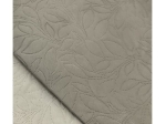 Bonsai Home Κουβερλί Δίχρωμο Μονό 160x220 με Ανάγλυφο Φλοράλ Γκρι/Σκούρο Γκρι