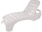 Bonsai Home Ξαπλώστρα PP Θαλάσσης Στοιβαζόμενη 200x65x35 Λευκό