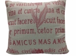 Vekrakis Μαξιλάρι Φιγούρας με Γέμιση 45×45εκ Polycotton Zig Zag  Μπορντό