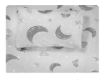 Σετ σεντόνια Μονά Βαμβακερό 160 TC 160x240  Σχ.Moon Γκρι