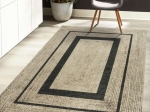 Χαλί Jute Art 9130 120x180 Μπεζ,Μαύρο   Beauty Home