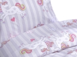 Beauty Home Σετ σεντόνια μονά με λάστιχο Myth Art 6236 105x200+30 Λιλά