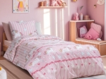 Beauty Home Σετ σεντόνια μονά με λάστιχο Lore Art 6237 105x200+30 Ροζ