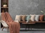 Beauty Home Ύφασμα ριχτάρι με το μέτρο Φ180 Lamb Art 8570 Ροζ