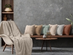 Ύφασμα από ριχτάρι Φ180 Lamb Art 8572 Εκρού   Beauty Home