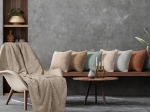 Beauty Home Ύφασμα ριχτάρι με το μέτρο Φ180 Lamb Art 8573 Άμμου