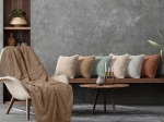 Beauty Home Ύφασμα ριχτάρι με το μέτρο Φ180 Lamb Art 8575 Μπεζ