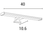 ΦΩΤΙΣΤΙΚΟ ΓΙΑ ΕΠΙΠΛΟ ΜΠΑΝΙΟΥ LED 8W 3000K  IP44 ΝΙΚΕΛ EUROLAMP