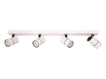 ΣΠΟΤ ΜΠΑΡΑ ΤΕΤΡΑΠΛΗ GU10 ΛΕΥΚΗ/ ΜΑΥΡΗ EUROLAMP 145-25009