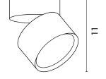 ΦΩΤΙΣΤΙΚΟ ΚΙΝΗΤΟ ΟΡΟΦΗΣ ΚΥΛΙΝΔΡΟΣ LED 15W 4000K ΛΕΥΚΟ EUROLAMP 145-25206
