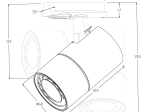 ΣΠΟΤ ΡΑΓΑΣ 2 ΓΡΑΜΜΩΝ GU10 Φ60x100mm ΜΑΥΡΟ EUROLAMP 145-55063