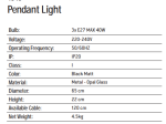 ΚΡΕΜΑΣΤΟ ΦΩΤΙΣΤΙΚΟ ΟΡΟΦΗΣ 3XΕ27 ΜΑΥΡΟ 1545| ZAMBELIS LIGHTS