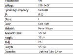 ΚΡΕΜΑΣΤΟ ΦΩΤΙΣΤΙΚΟ ΟΡΟΦΗΣ LED ΧΡΥΣΟ ΜΑΤ 60W 19254 | ZAMBELIS LIGHTS