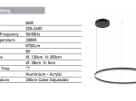 ΚΡΕΜΑΣΤΟ ΦΩΤΙΣΤΙΚΟ ΟΡΟΦΗΣ LED DIMMABLE ΑΛΟΥΜΙΝΙΟΥ ΜΑΥΡΟ Ø120 20264 | ZAMBELIS LIGHTS