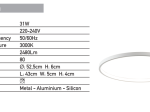 ΦΩΤΙΣΤΙΚΟ ΟΡΟΦΗΣ LED ΛΕΥΚΟ 31W ΑΛΟΥΜΙΝΙΟΥ 2077 | ZAMBELIS LIGHTS