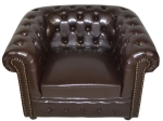 ΠΟΛΥΘΡΟΝΑ T.CHESTERFIELD POLINA HM3011.01 PU ΣΚΟΥΡΟ ΚΑΦΕ 110x90x73Yεκ.