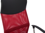 ΚΑΡΕΚΛΑ ΓΡΑΦΕΙΟΥ CABLE HM1000.07 ΜΑΥΡΟ ΚΟΚΚΙΝΟ MESH ΠΟΔΙ ΧΡΩΜΙΟΥ 61x58x118Y εκ.