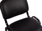ΚΑΡΕΚΛΑ JANISHA HM1010.01 ΜΕ ΔΕΡΜΑΤΙΝΗ PU ΜΑΥΡΟ 553,5x59x77 εκ.