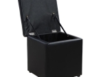 ΣΚΑΜΠΩ ΜΕ ΑΠΟΘΗΚΕΥΤΙΚΟ ΧΩΡΟ PU ΜΑΥΡΟ CUBE HM224.01 36,5x36,5x36Υεκ.