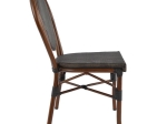 ΚΑΡΕΚΛΑ ΑΛΟΥΜΙΝΙΟΥ KASON BAMBOO LOOK ΚΑΦΕ ΜΕ TEXTLINE 40,5x56,5x89,5 εκ. HM5026